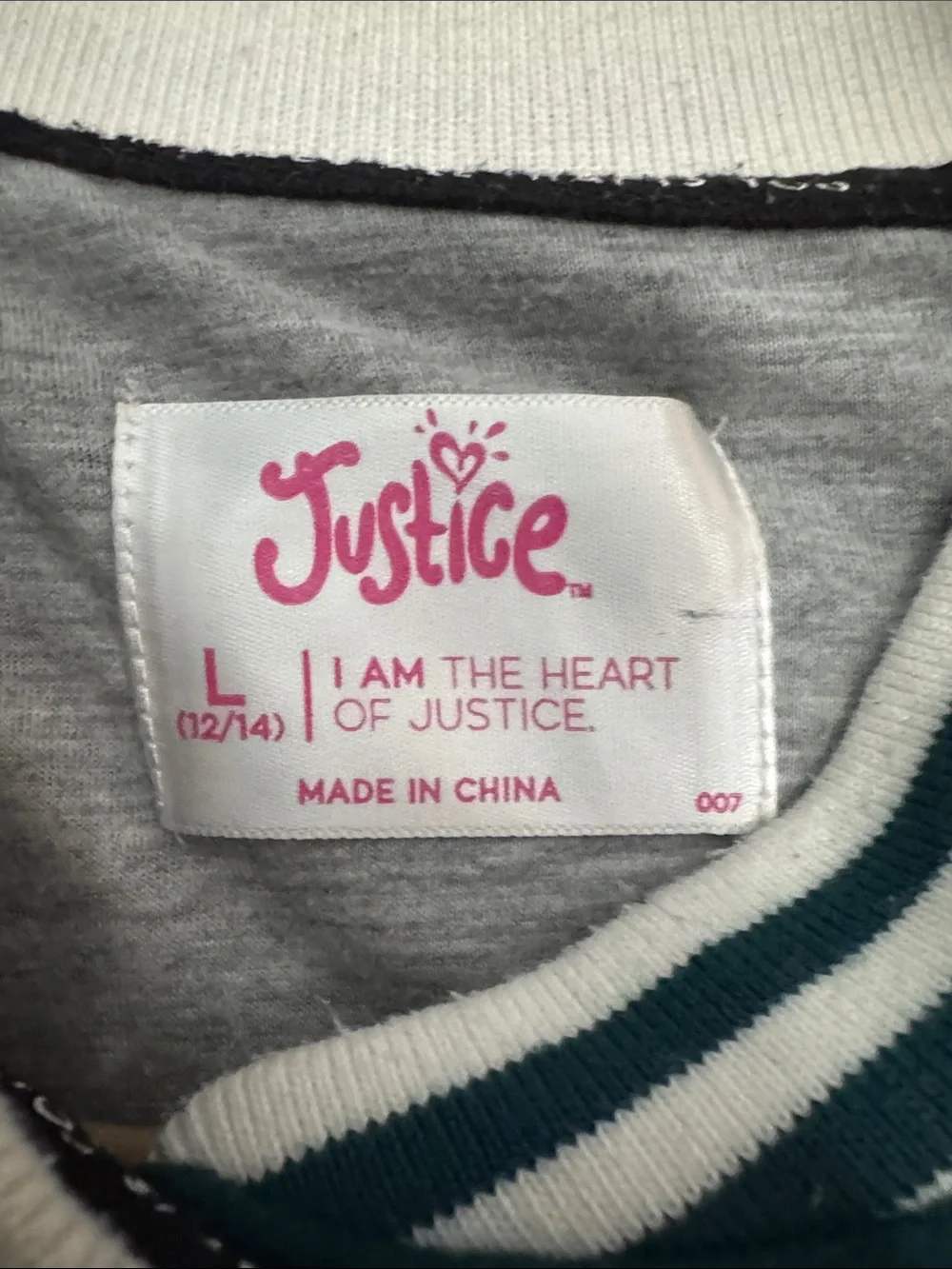 Justice varsity playful details